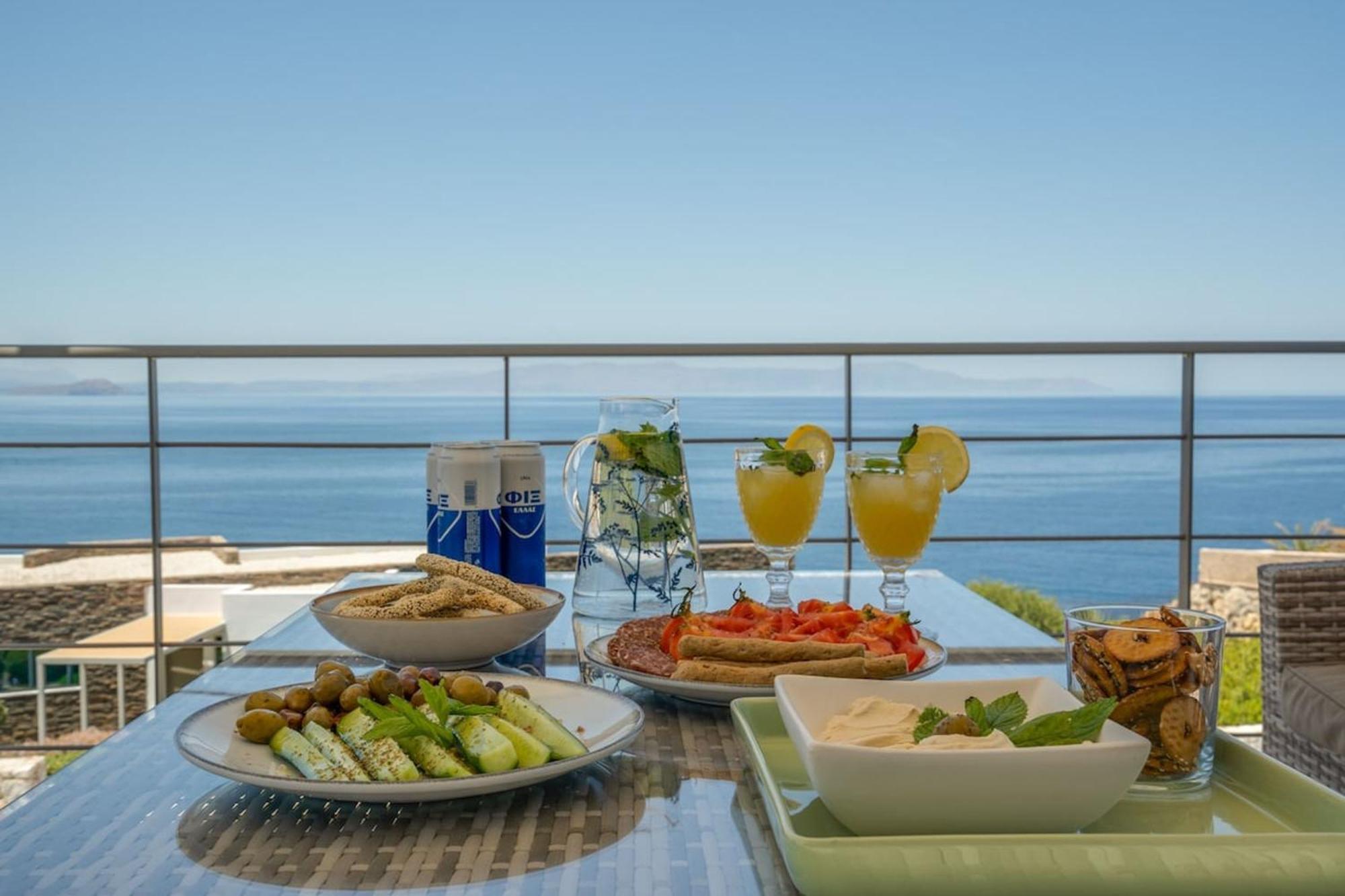 Villa Hemera Ocean View Private Heated Pool Chorafakia Exterior foto